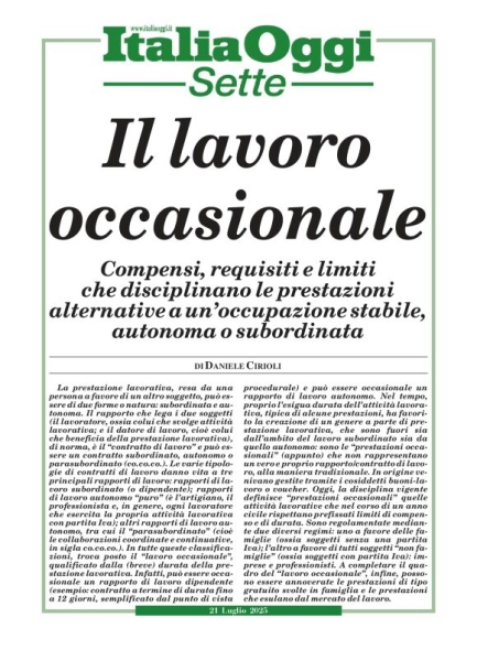 I focus di italia oggi